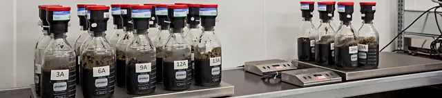 Biogasuntersuchungen über Druckmesskopf